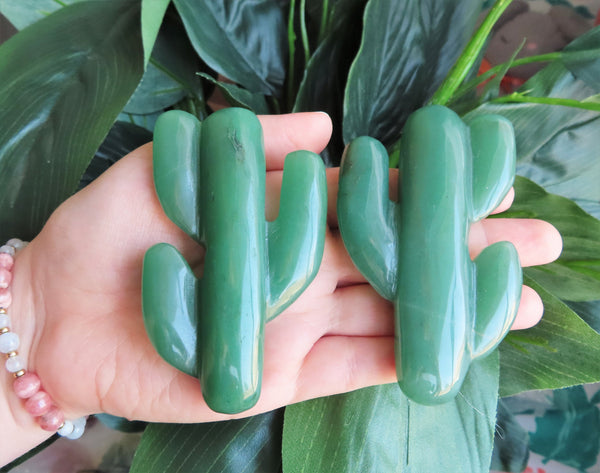 Green Aventurine Puffy Cactus