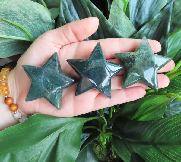 Large Moss Agate Star