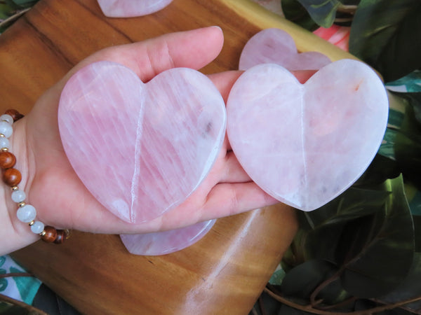 Rose Quartz Heart Shaped Gua Sha Tool