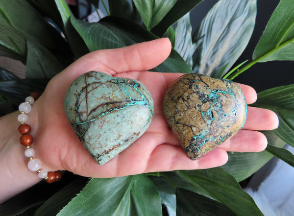 Chrysocolla Puffy Heart