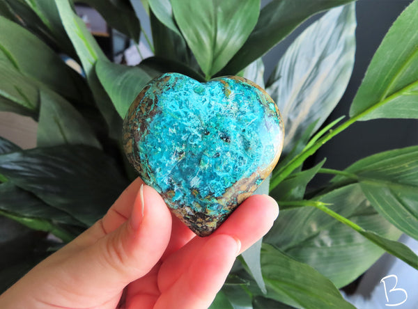 Chrysocolla Puffy Heart