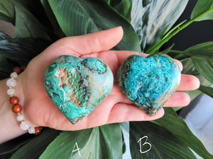 Chrysocolla Puffy Heart