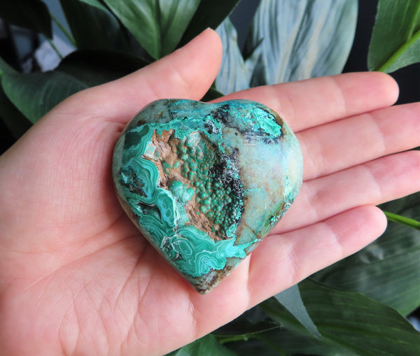 Chrysocolla Puffy Heart