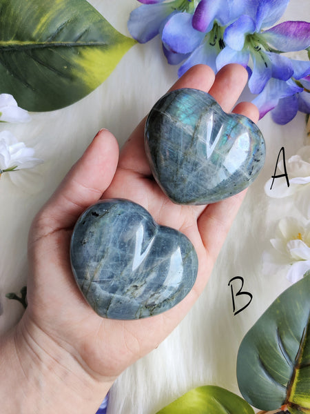 Labradorite Puffy Heart