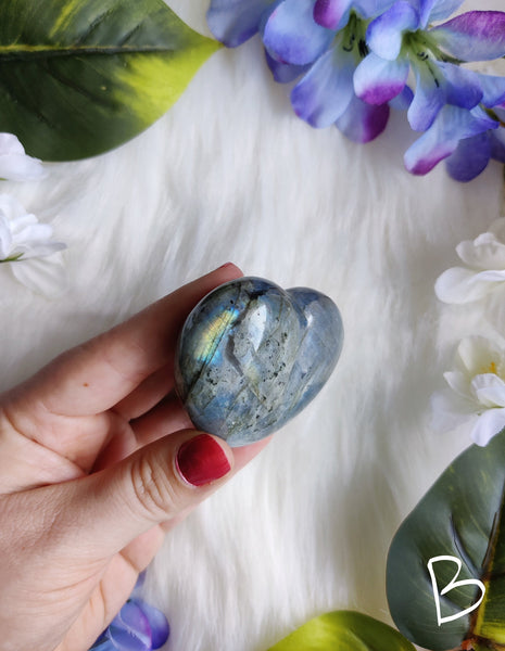 Labradorite Puffy Heart