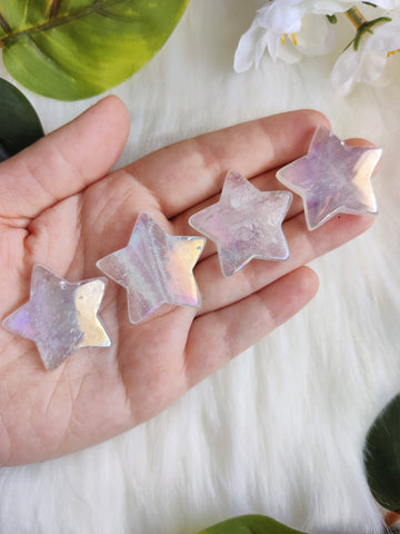 Aura Clear Quartz Puffy Star