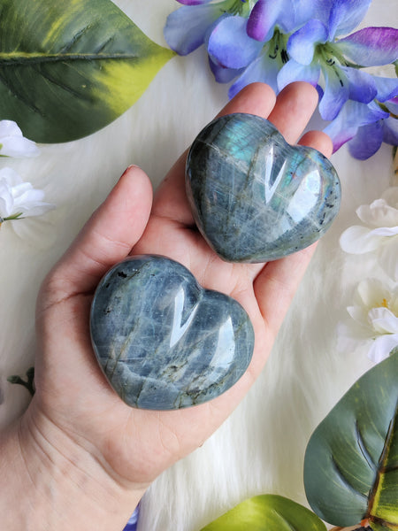 Labradorite Puffy Heart