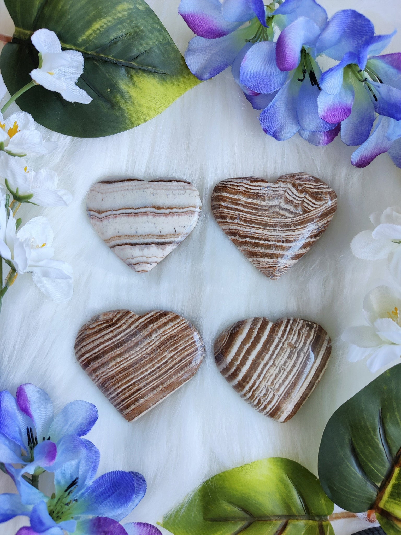 Brown Onyx Hearts