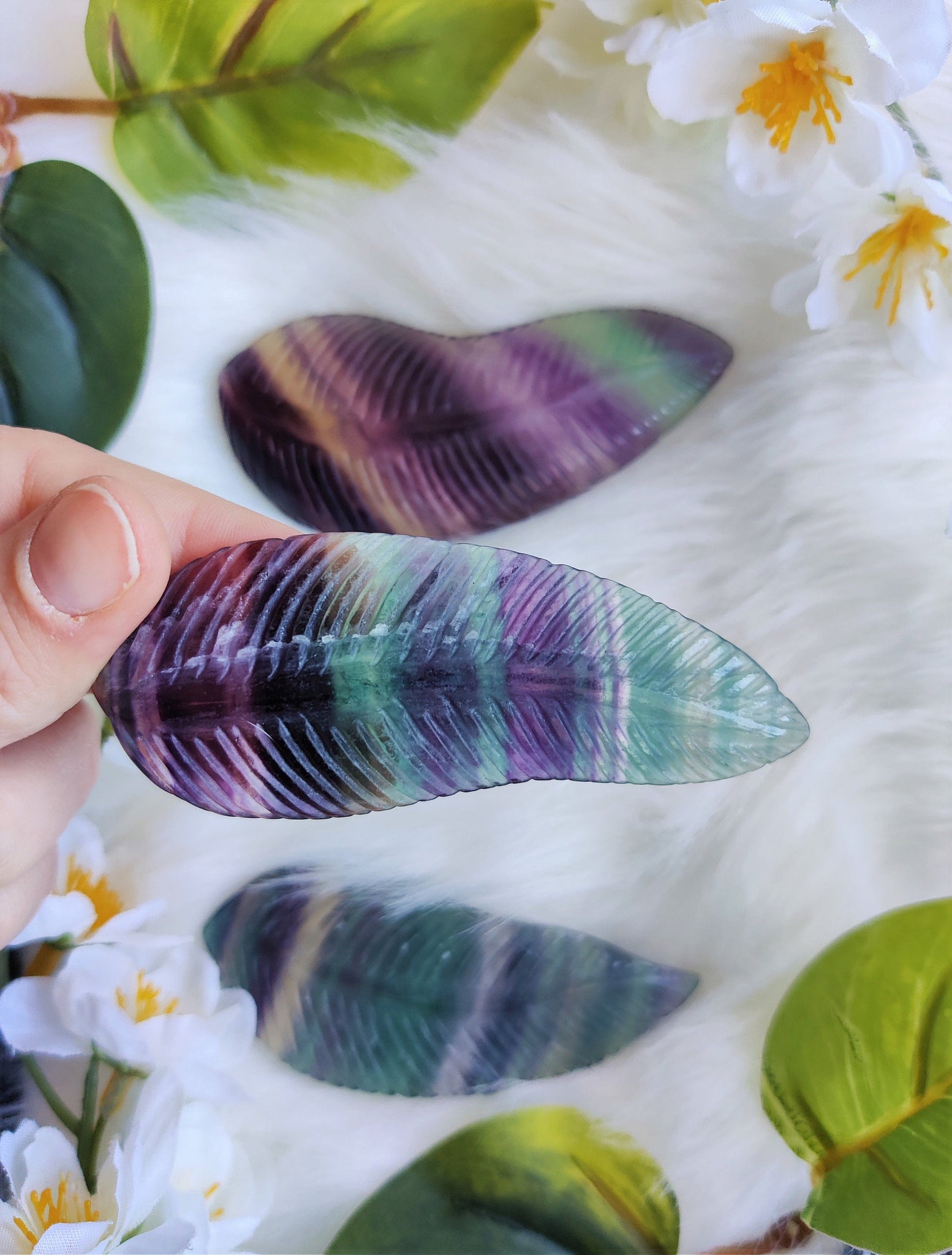 Rainbow Fluorite Feathers