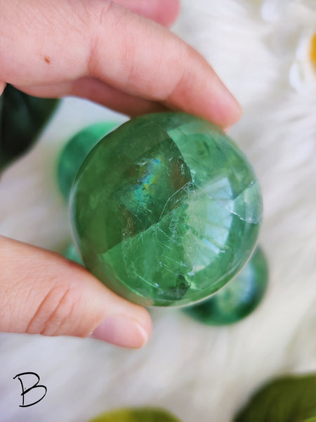 Green Fluorite Spheres