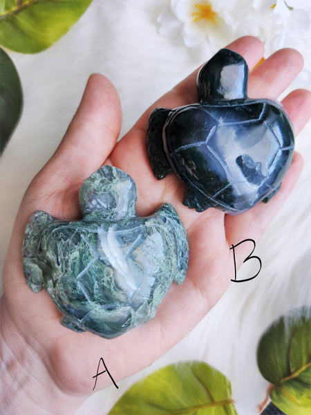 Moss Agate Turtles