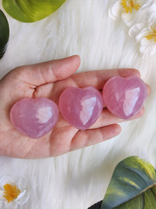 Juicy Deep Pink Rose Quartz Heart