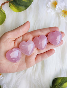 Rose Quartz Puffy Heart