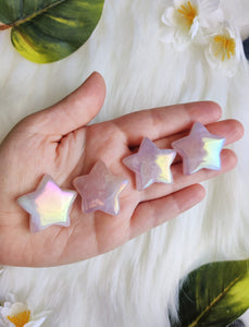 Aura Rose Quartz Puffy Star