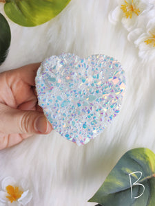 Angel Aura Quartz Cluster Heart