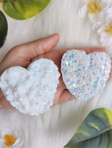 Angel Aura Quartz Cluster Heart