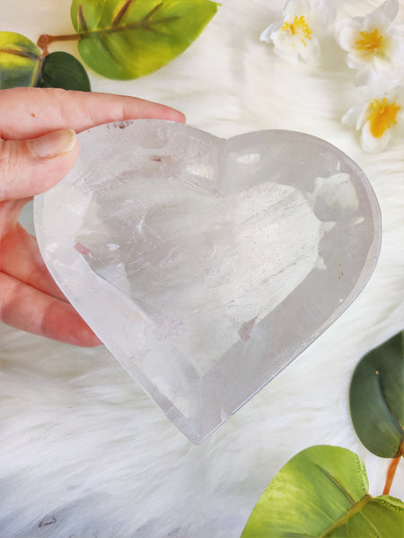 Clear Quartz Heart Bowl (A)