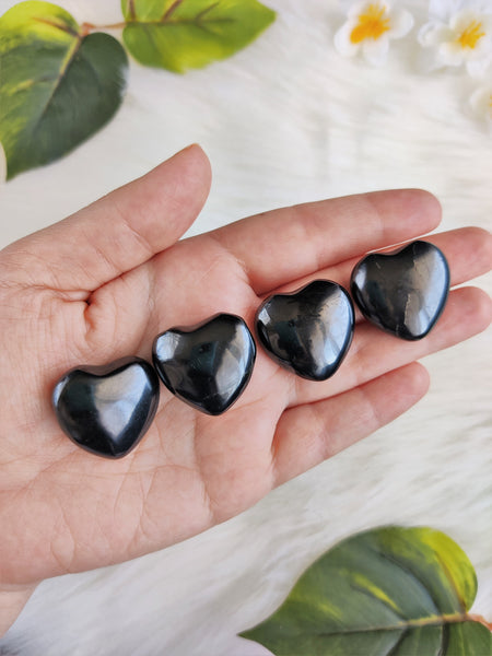 Shungite Puffy Heart Stone