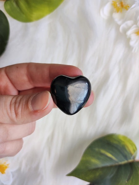 Shungite Puffy Heart Stone