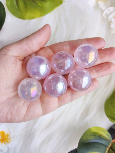 Small Aura Rose Quartz Sphere