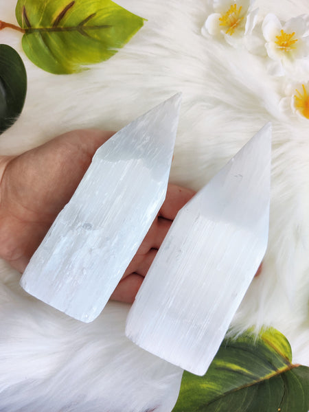 Raw & Polished Selenite Tower