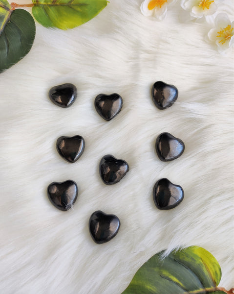 Shungite Puffy Heart Stone