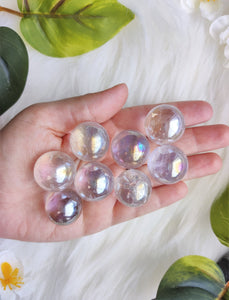 Small Aura Clear Quartz Sphere