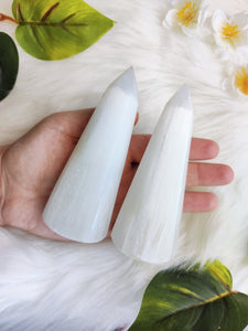 Graduated Selenite Obelisk