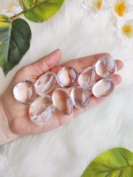 Beautiful Clear Quartz Tumbled Stones