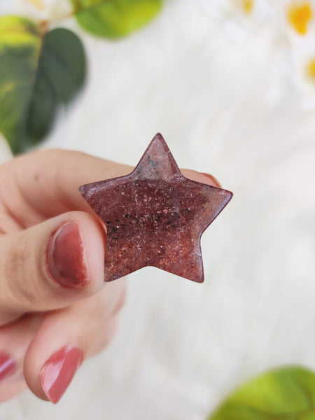 Strawberry Quartz Puffy Star