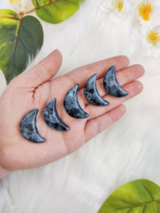 Black Labradorite Puffy Crescent Moon