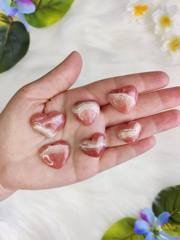 Rhodochrosite Hearts